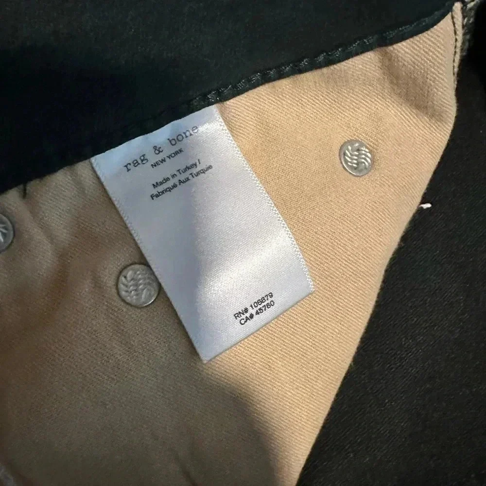 Rag & Bone Casey High-Rise Ankle Flare Coated Pine Grove NWT size 30 - Picture 9 of 10